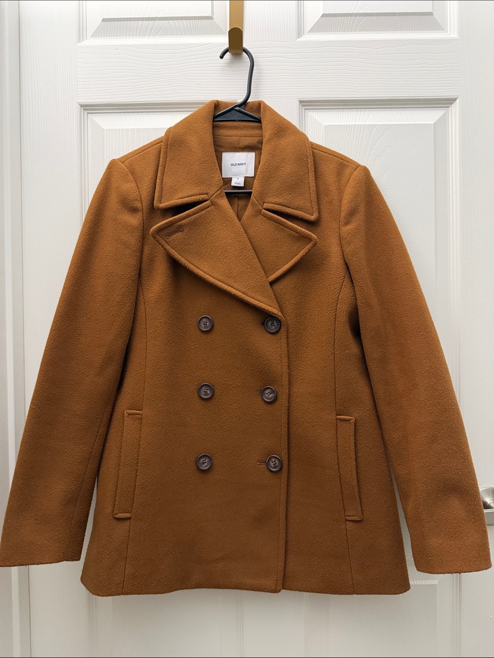 Old Navy Double-Breasted Peacoat in Camel